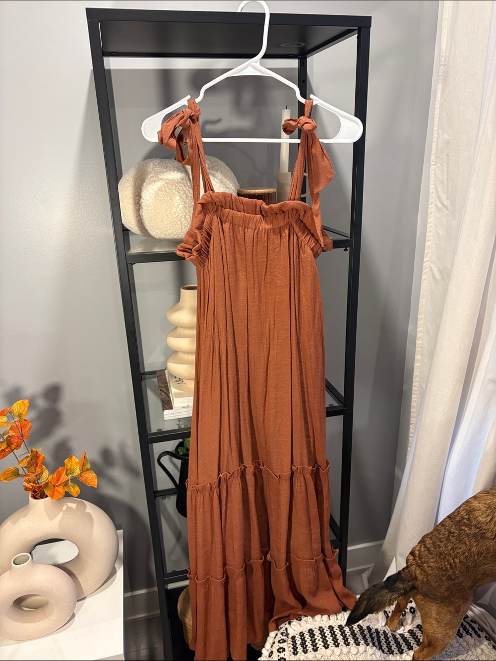 137 Rust Tie-Strap Maxi Dress - Women